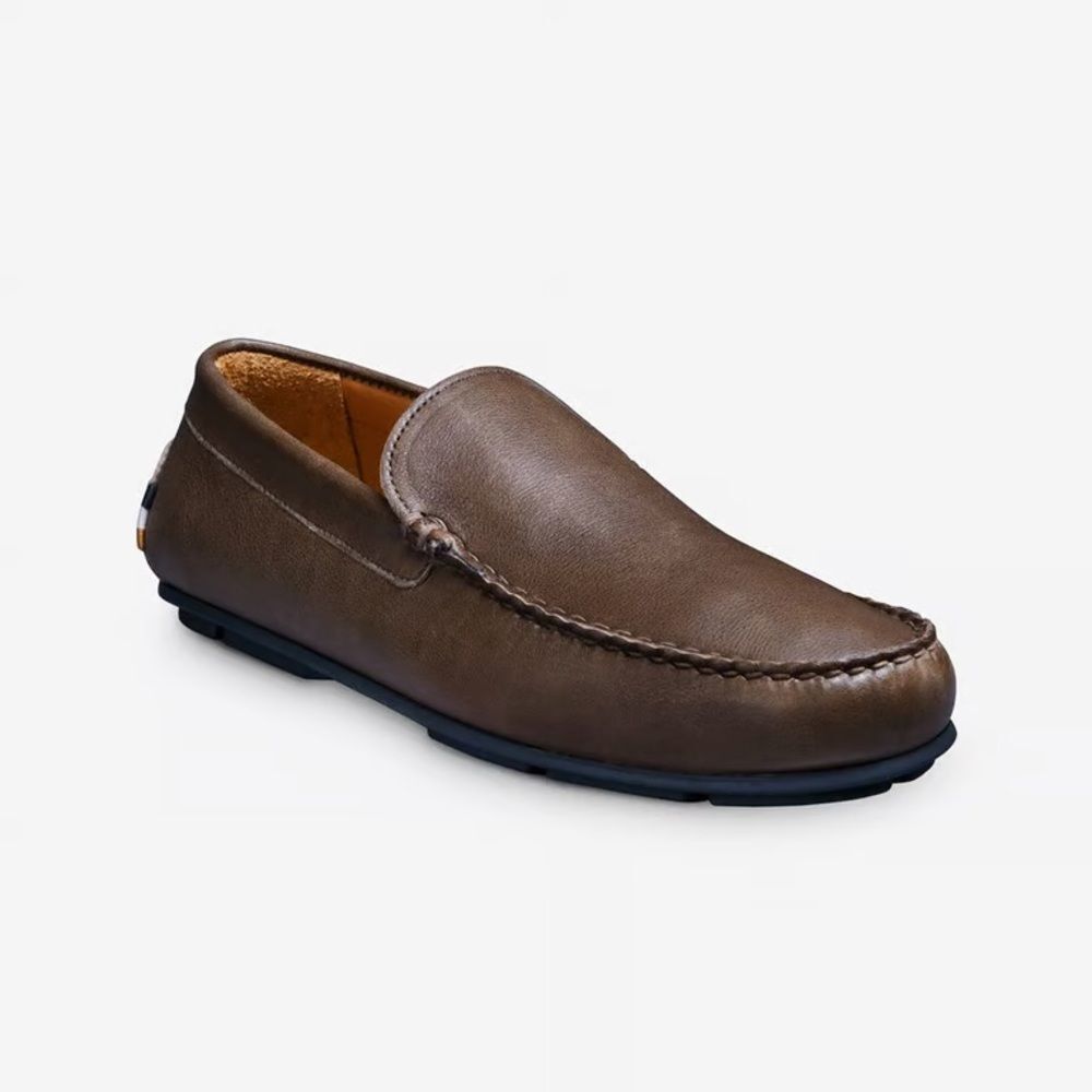 Allen Edmonds Santiago Driving Loafer in Brown Leather Men's Size 10 1/5 D